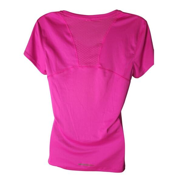 Under Armour Womens Neon Pink Shirt Scoop Neck Sz M - Picture 3 of 5